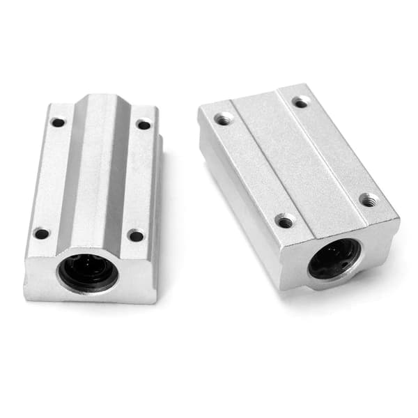 2 st Aluminium Linjär Rörelse Kullager Glidenhet Bussning, Typ CNC Extra Lång Linjär Rullager Glidblock, 12mm Borrdiameter