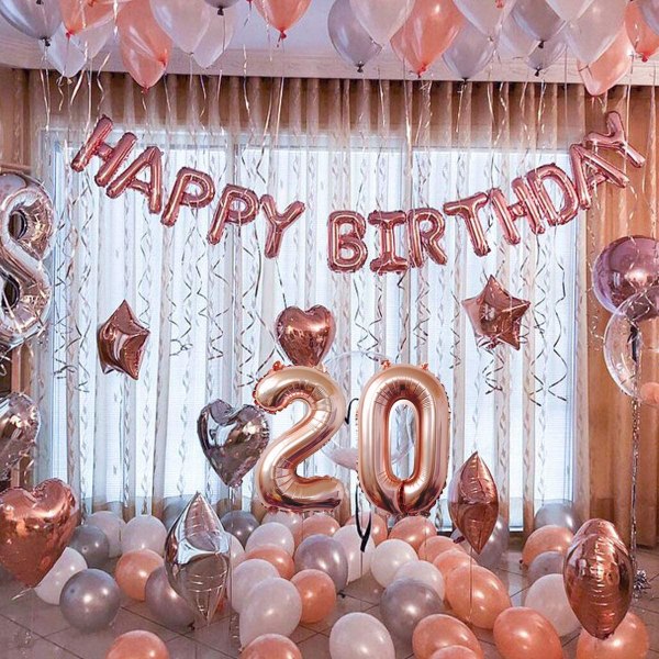 20-vuotispäivän koristeet, juhlailmapallot 20-vuotispäivän ilmapallot numeroilmapallot 20-vuotispäivän syntymäpäiväjuhlakoristeisiin Helium