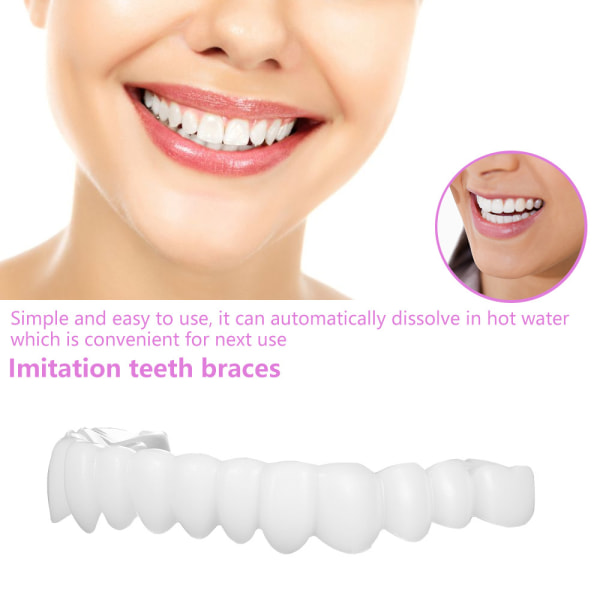 Tandproteser, kosmetiska tänder, bekväma övre och nedre proteser, naturliga färgproteser, ansiktsutformning, återställande av självsäkert leende (1 par)