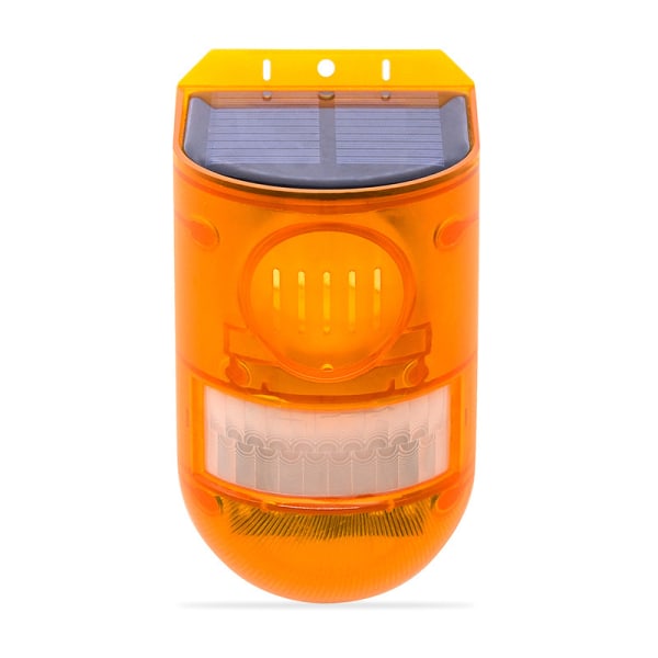 Sollarm Sirenlampa Säkerhetslarm, 1/2-pack 129dB Varning Hög sirenljus Energibesparande IP65 Vattentät Pir LED-rörelsesensor blinkande för Outdo
