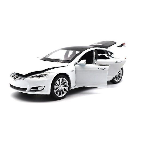 1:32 Tesla Model Xs Aloy bilmodel white