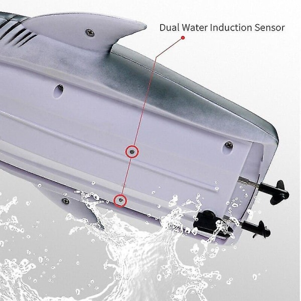 Höghastighetsbåt trådlös kontroll 2 i 1 vattentät racingvattensimuleringsmodell Elektronisk