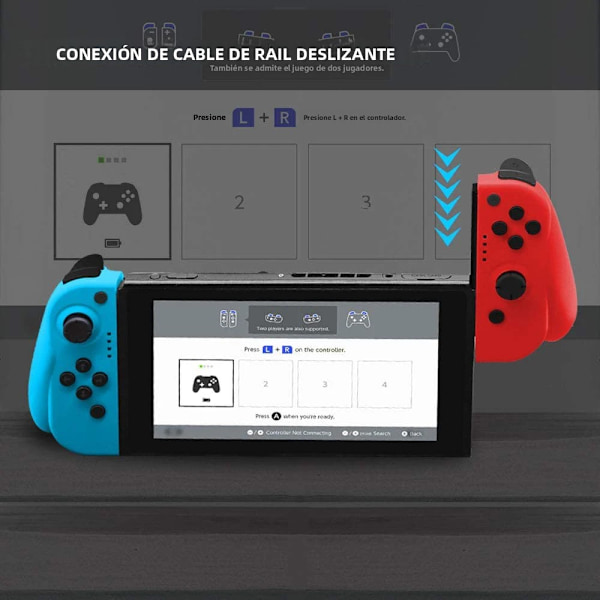Sort trådløs controller, kompatibel med PS4, vibration inkluderet, USB-ladekabel, ergonomisk