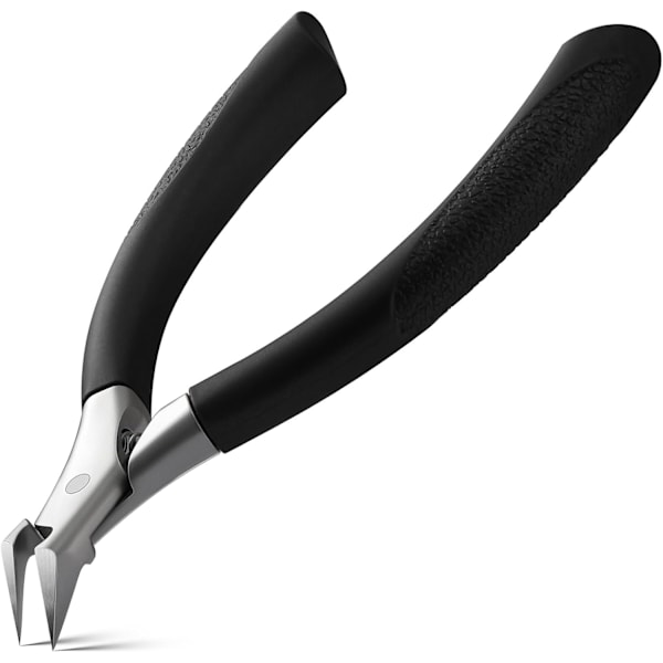 Nagelklippare för tånaglar, raka blad för att förhindra inåtväxta tånaglar, nagelklippare för tjocka naglar, ergonomiska nagelklippare för fingrar, svart