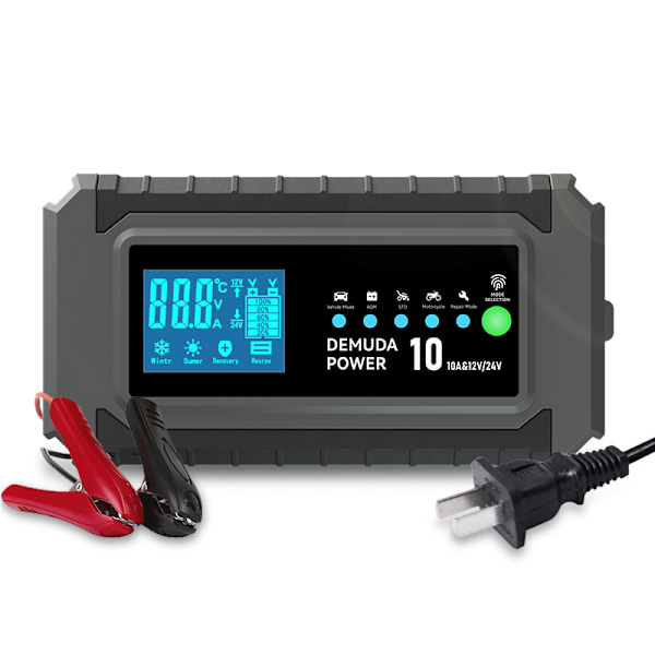 12 Volt Automatisk Bærbar Bil Blybatteri Oplader,