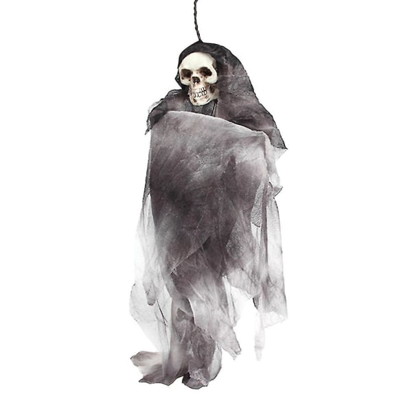 Halloween skrämmande dödskalledocka spökhus Spöklik läskig nyhet Halloween dekoration rekvisita (grå) Grey
