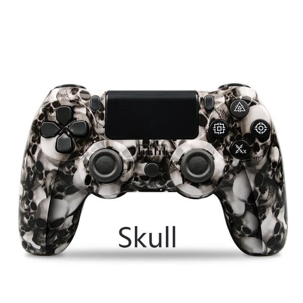 Vit Trådlös Handkontroll Kompatibel med PlayStation 4 med Vibration & USB-kabel, Ergonomisk Design