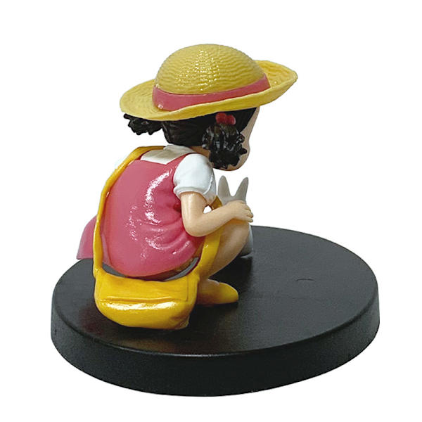 Med eske; skogsånd mini statue sett, søte romdekor samleobjekter, kawaii gave til barn