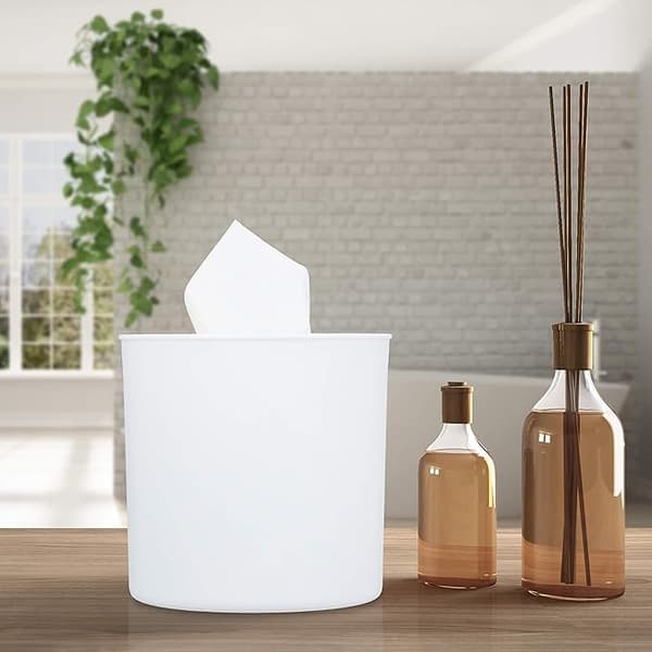 Plast Tissue Box Bambulock Modernt Design Vit