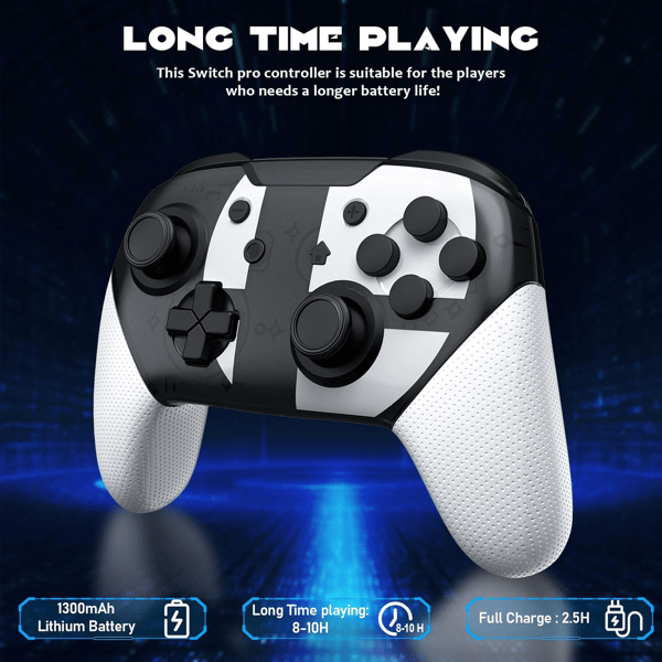 Rød trådløs kontroller, kompatibel med PS4, vibrasjon inkludert, USB-ladekabel, ergonomisk
