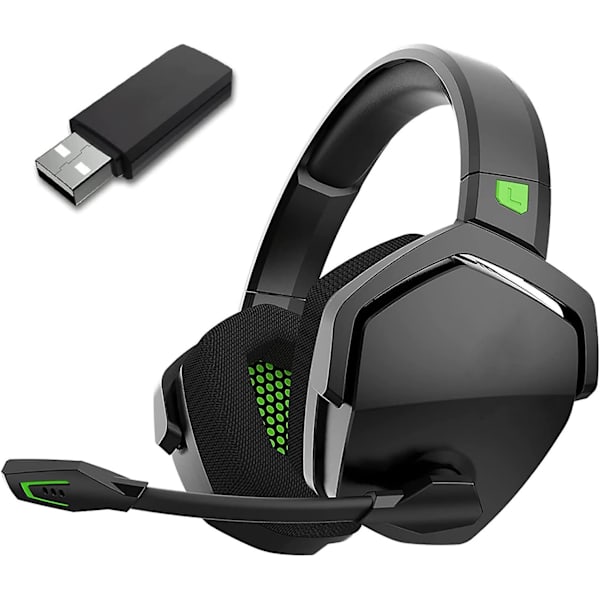 Langaton Pelikäyttöinen Kuuloke Mikrofonilla PS5:lle, PS4:lle, PC:lle, Macille, 3-in-1 Pelikäyttöiset Kuulokkeet Mikrofonilla, 2.4GHz Langaton Playstation-Konsolille, Bluetooth-Tila