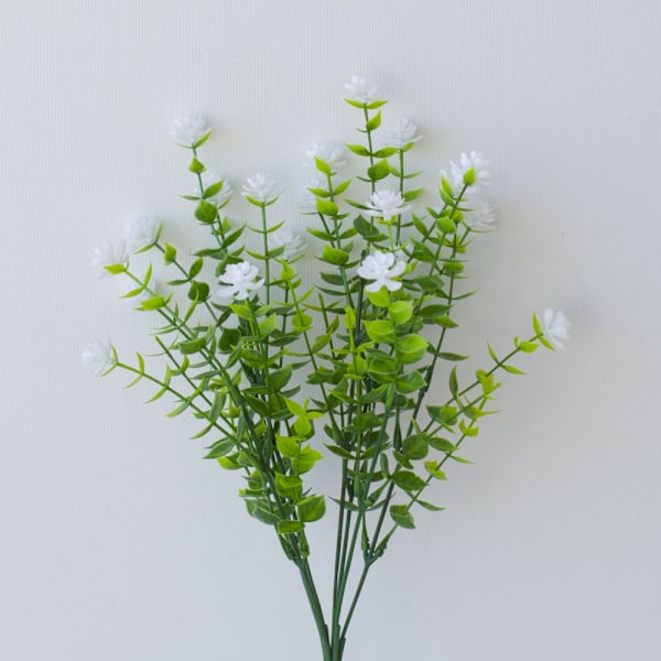 Kunstig blomsterbukett, oransje, 10 bunter