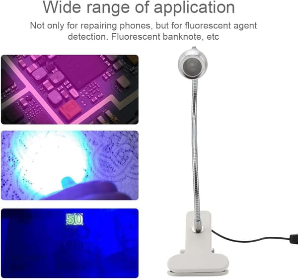 UV Hopea UV-käsittely USB Violetti Lamppu Helmenpidike Plug and Play 3W USB LED-lamppu B