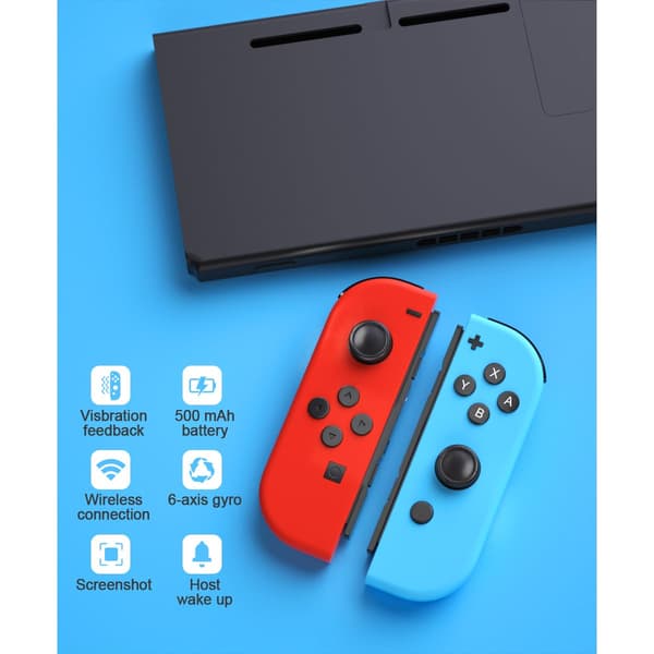 P47 Trådløs Bluetooth Game Controller, 6-akset Gyro, Touchpad, Dobbelt Vibration, Kompatibel med PS4 og PC