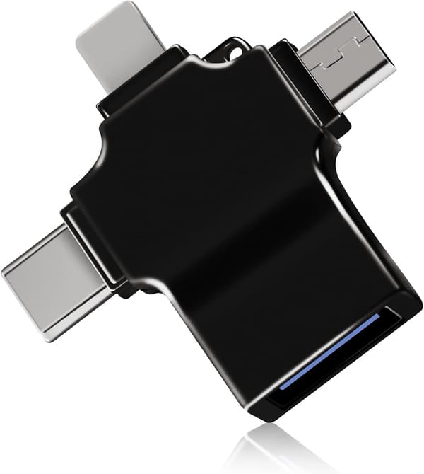 OTG USB 3 til Universal Adapter, Micro/USB C til USB 3.0 Adapter, Kompatibel med Mobiltelefon/Computer, Understøtter USB Flash Drive, Kortlæser,-317
