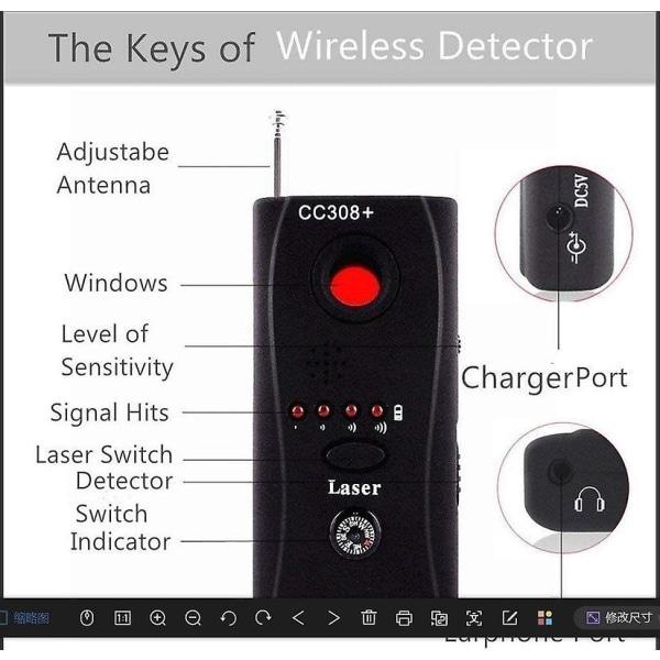 Trådløs GPS-signal Anti Spion Detektor Anti-avlytting Anti-oppriktig kamera Overvåkingskamera US Plug
