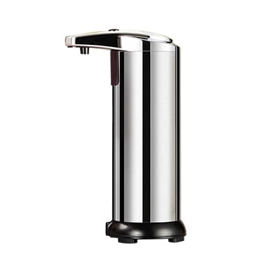 Automatisk sæbedispenser til badeværelse med infrarød sensor og kontaktfri vandtæt base 75*105*205mm sølv A