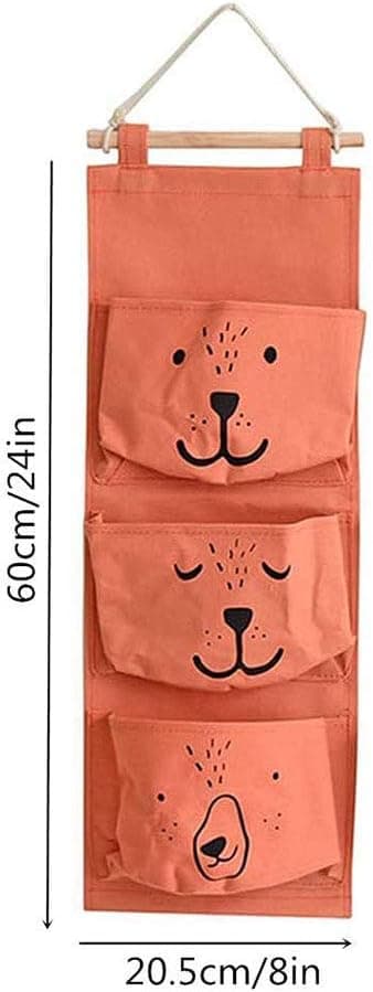 Förvaringsväska för hemmet Sovsal Garderob Väggmontering Dörrförvaringsväska Väggmontering Sovrum Badrum Orange