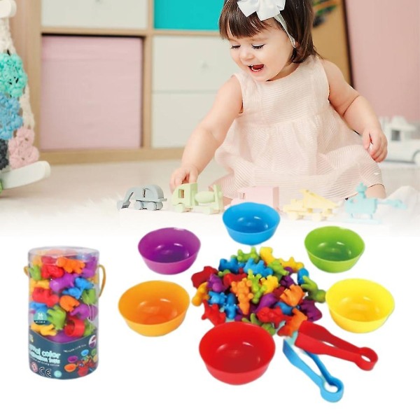 Regnbue-tællelegetøjssæt Læringslegetøj Kognitivt legetøj til børn Pædagogiske spil Legetøj Gave til børn