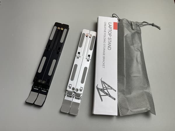 Bärbart hopfällbart laptopställ i aluminiumlegering, kylfäste för laptop, silver-11167