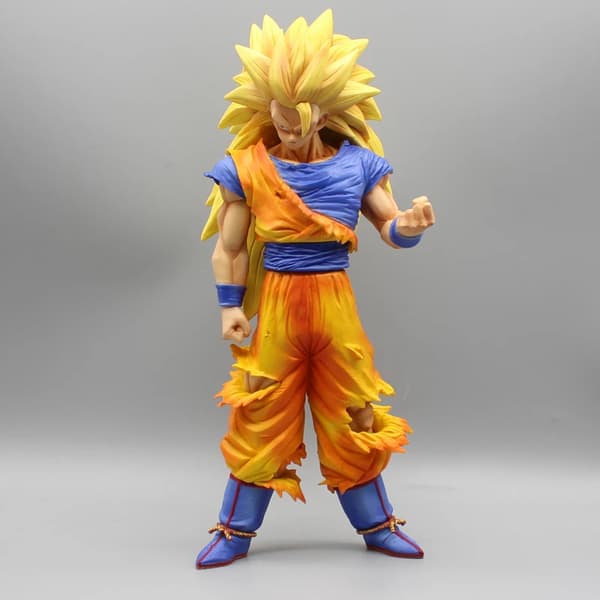 Manlig tecknad karaktär actionfigur, 32 cm Super Saiyan samlarobjekt skrivbords PVC staty gåva