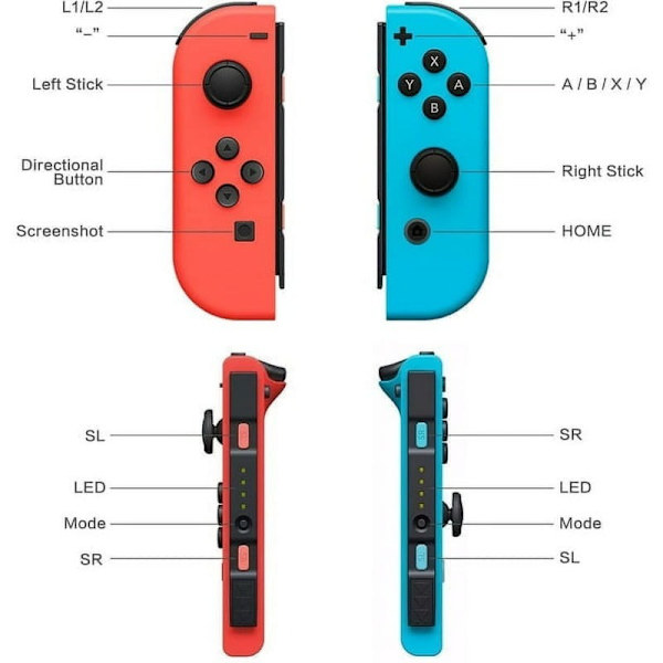 MC101 DinoFire Mobil Gamepad med Joystick, Bluetooth-handkontroll för iPhone och Android med Trigger