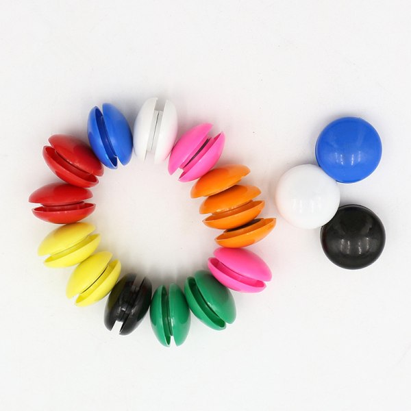 30 stykker magneter med en diameter på 20 mm, tavlemærkater, magneter, magnetiske tavlepartikler (tilfældig farve)