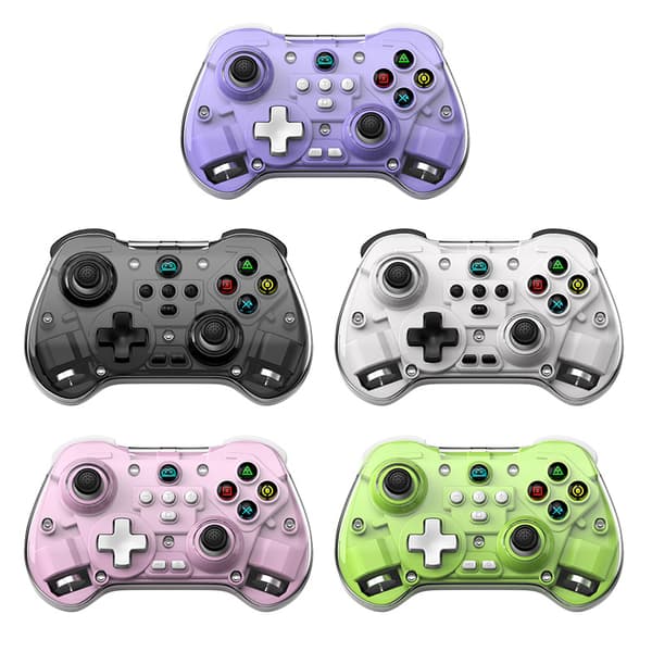 D10S Sort Trådløs Spilcontroller Kompatibel med Switch, Android, iOS og Tablet, Multiplatform Streaming Gamepad