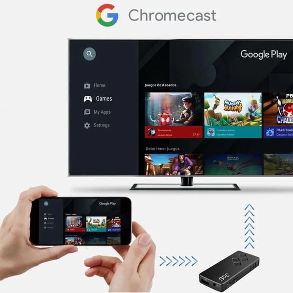 Q2 4K streaming TV-sticka, kompatibel med röstassistenter, stöder Android 13, fyrkärnig H313-processor, portabel mediaspelare. 2GB+8GB