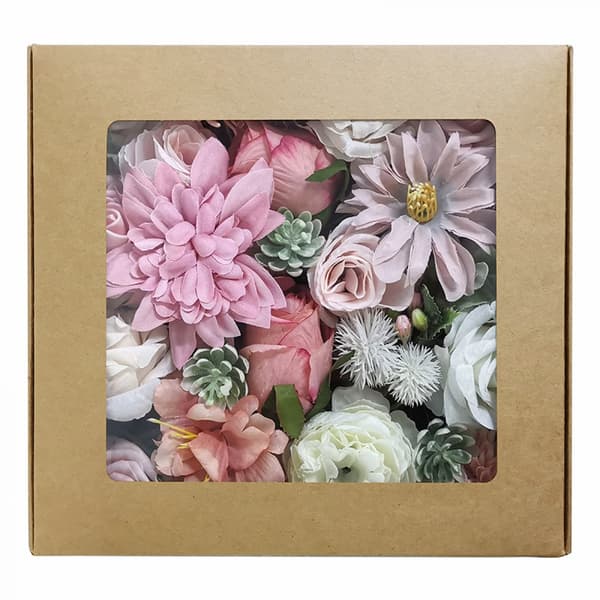 Kunstig blomstergaveæske, 1 stk