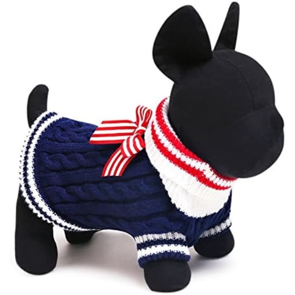 Sweaters Pullovers Jakker Strik Vinterfrakker Chihuahuas Hvalpe Killinger Katte Marineblå M, 10328