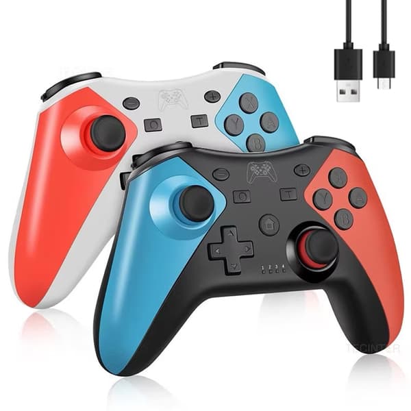 Thunder Light langaton peliohjain, yhteensopiva Switch OLED / Lite ja PC:n kanssa, ohjelmoitava, Bluetooth