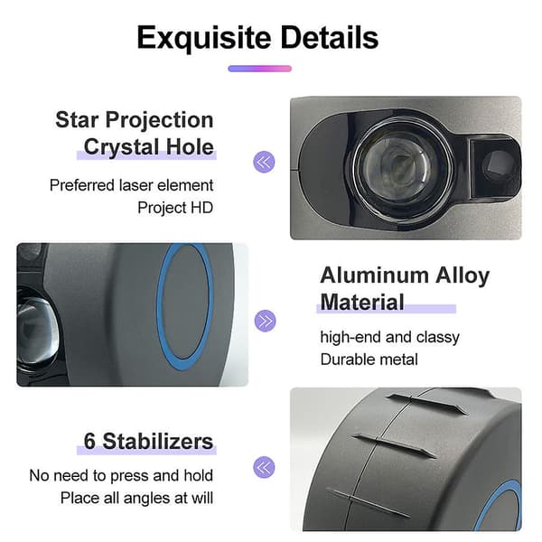 Stjernehimmel projektionslampe Farverig 3d Led Nebula Lampe Farverig laserprojektionslampe EU plug