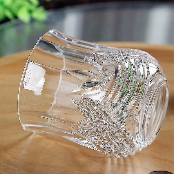 Sæt med 6 220 ml blyfri klassiske glasglas, maskinfremstillede vandglaskop