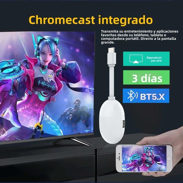 4K Ultra HD TV Stick Android Q2 RK3518 Quad Core WiFi 6 Bluetooth 5.0 2GB RAM 8GB ROM Streaming Player 8GB