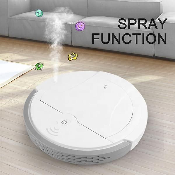 Ny Mini Household Sweep Mop Sweep Robot Vacuum Spray Sweeping Robot Dammsugare White AU