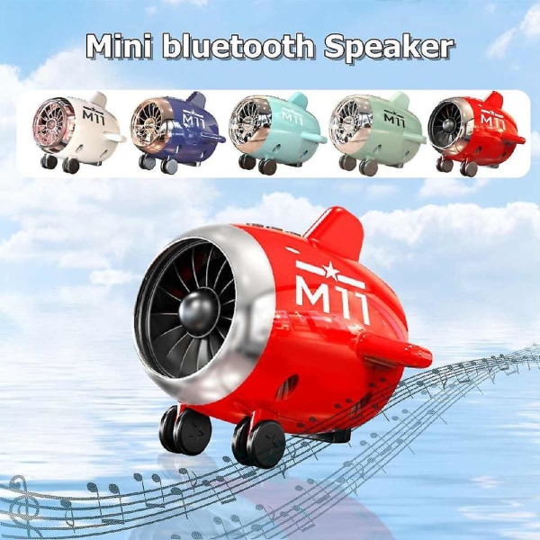 Fighter mini bluetooth högtalare bärbar FM-radio med mikrofon USB port tf-kort trådlös basstereo Blue