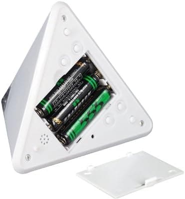 Triangulær pyramide farverigt ur kreativ multifunktion med termometer LED digital farveskiftende farverigt ur
