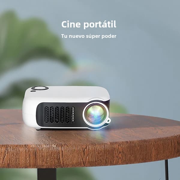 Den bärbara LED-projektorn A2000 är en mini smart videoprojektor som passar för hemmabio, stöder 1080P Full HD och har inbyggda högtalare Yellow EU