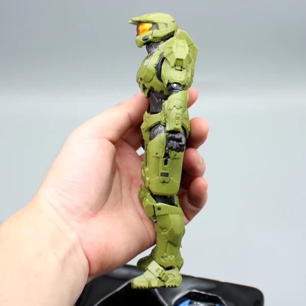 Med æske; elite space marine figur, 18 cm pansret dragt samlerobjekt statue, skrivebordsgave til voksne