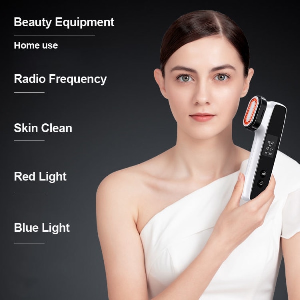Hem RF Ansiktsskönhetsanordning LED Anti-rynk ansiktslyftningsmaskin RF Ansiktsskönhetsanordning