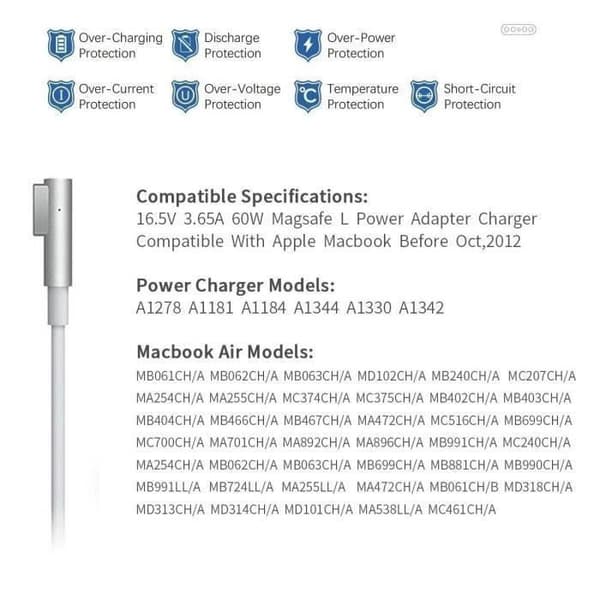 Bærbar lader magnetisk kontakt 85W strømadapter kompatibel med eldre serier bærbare datamaskiner