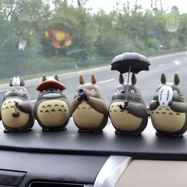 9 st skogsande mini staty set, söta rumsinredningssamlarobjekt, kawaii presenter till barn