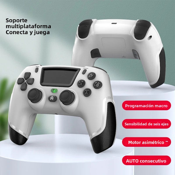 Bluetooth Trådløs Spilcontroller med Dobbelt Vibration, Kompatibel med PC og PS-stil Konsoller