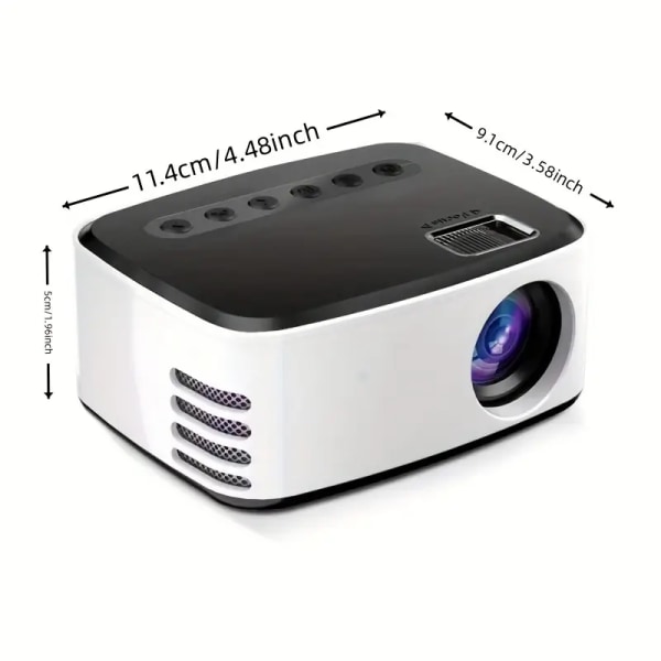 Projektor, Bärbar Utomhus Liten Projektor Stöder 1080p, Perfekt Present till Barn och Vänner