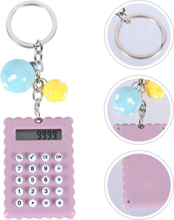 Taskulaskin, avaimenperälaskin Mini elektroninen laskin 8-numeroinen näyttölaskin