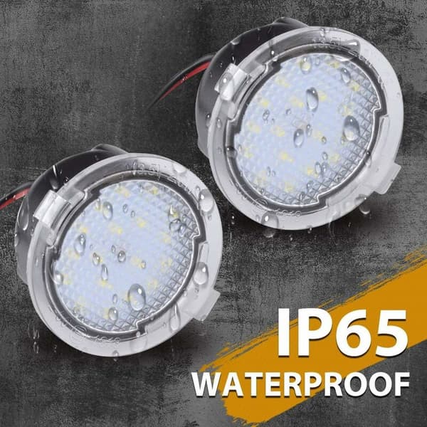 2 stk. LED Front Under Mirror Light Bakspejlslys Bil Sidespejl Pøllys Bil Velkomstlys 12V