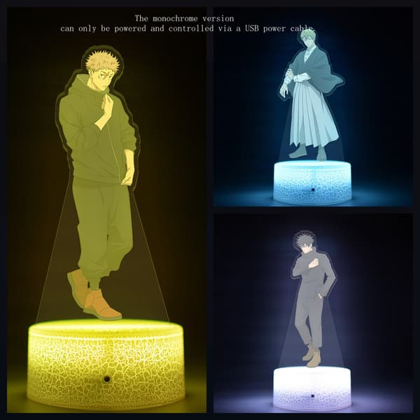 Culling Game LED Natlampe, Mandlig Karakterstil, Akryl Lampedesign