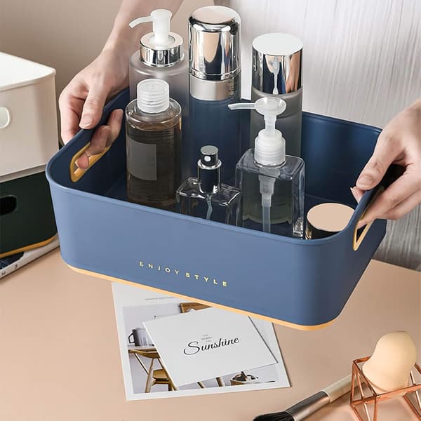 makeup box opbevaring til makeup, opbevaring hudpleje makeup opbevaring, badeværelsestilbehør makeup tilbehør 281*202*97mm (grøn) A