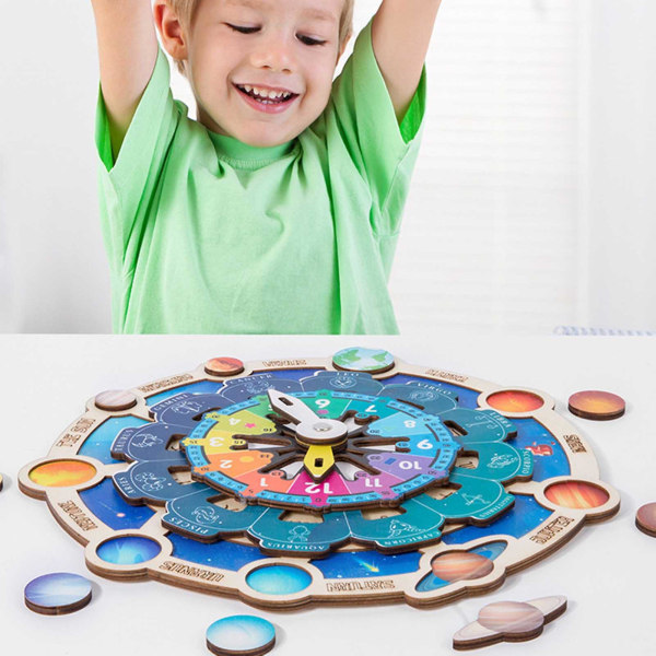 Planetarisk stjernebillede i træ Puslespil Legetøj Sjovt Montessori-pædagogisk legetøj til børn Tidligt pædagogisk legetøj A